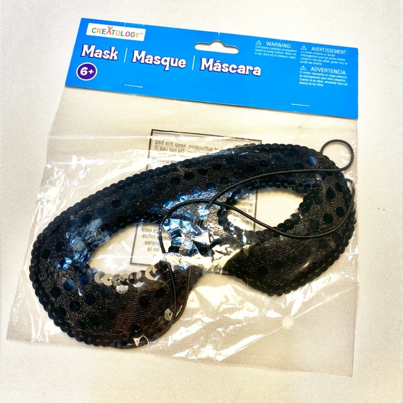 MASK Black Glitter Venetian Masquerade Dance Costume Mask - Picture 6 of 6